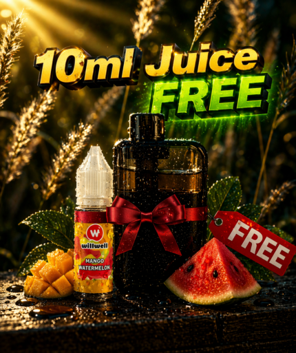 WILLWELL REFILLED POD 30000 PUFFS–with free 10ml juice